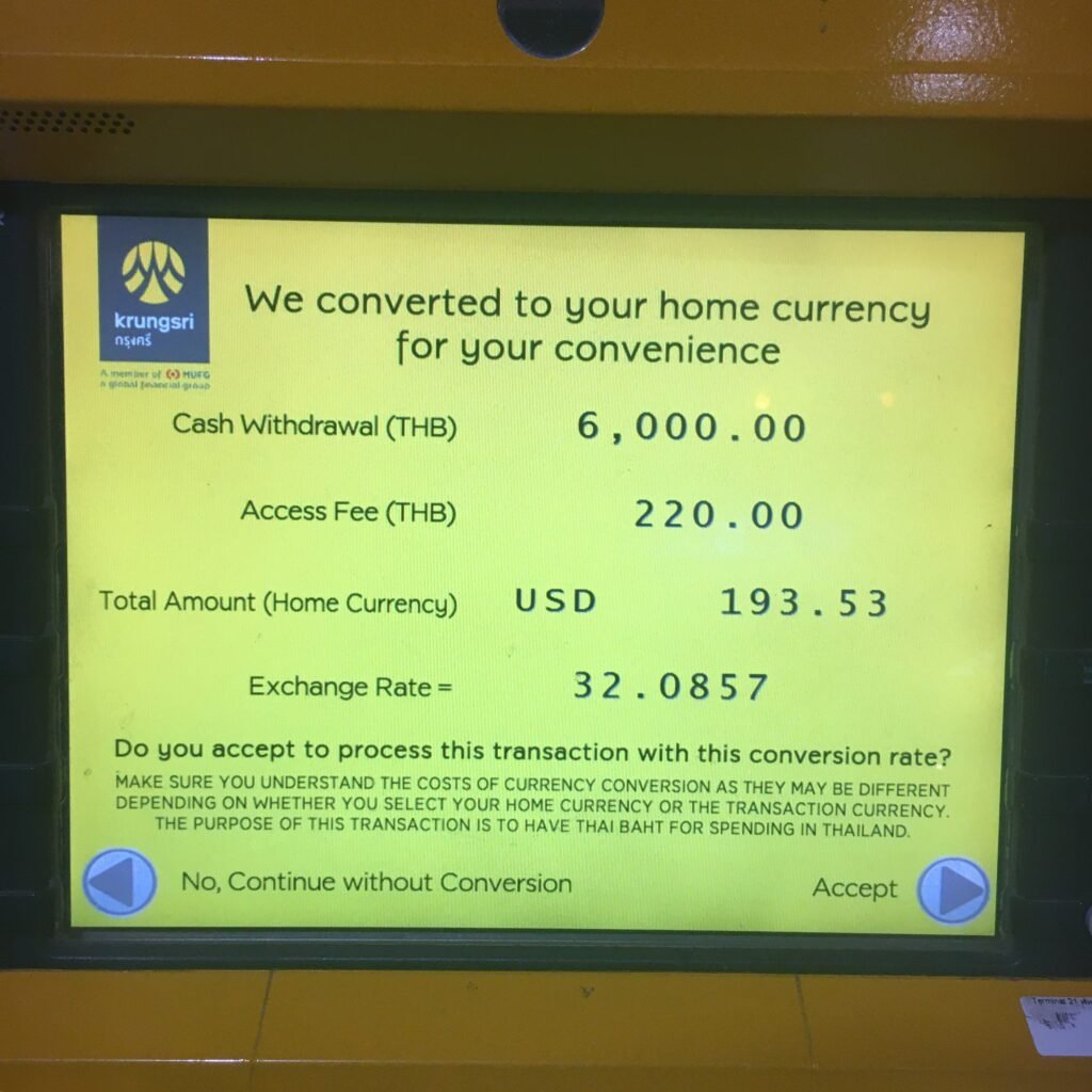 Decline Currency Conversions