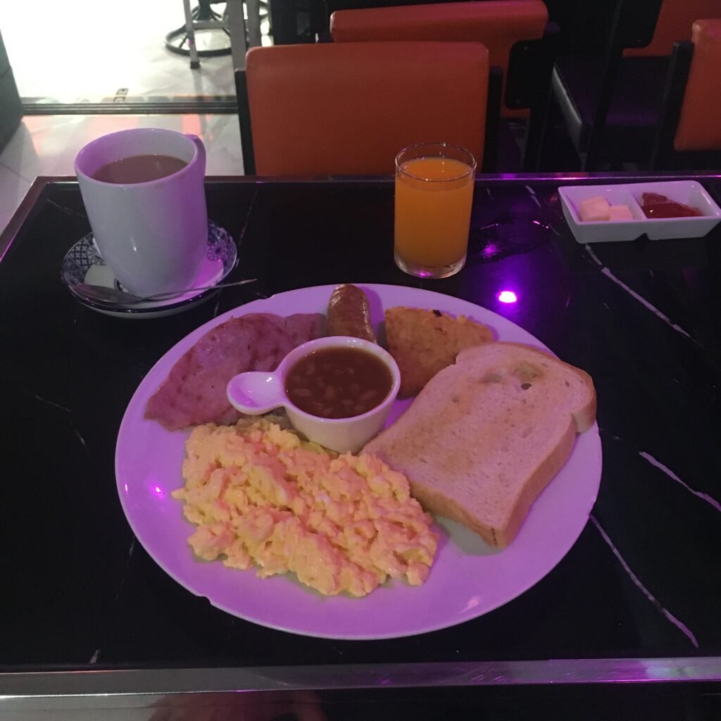 99 baht early bird breakfast special at Time Bar