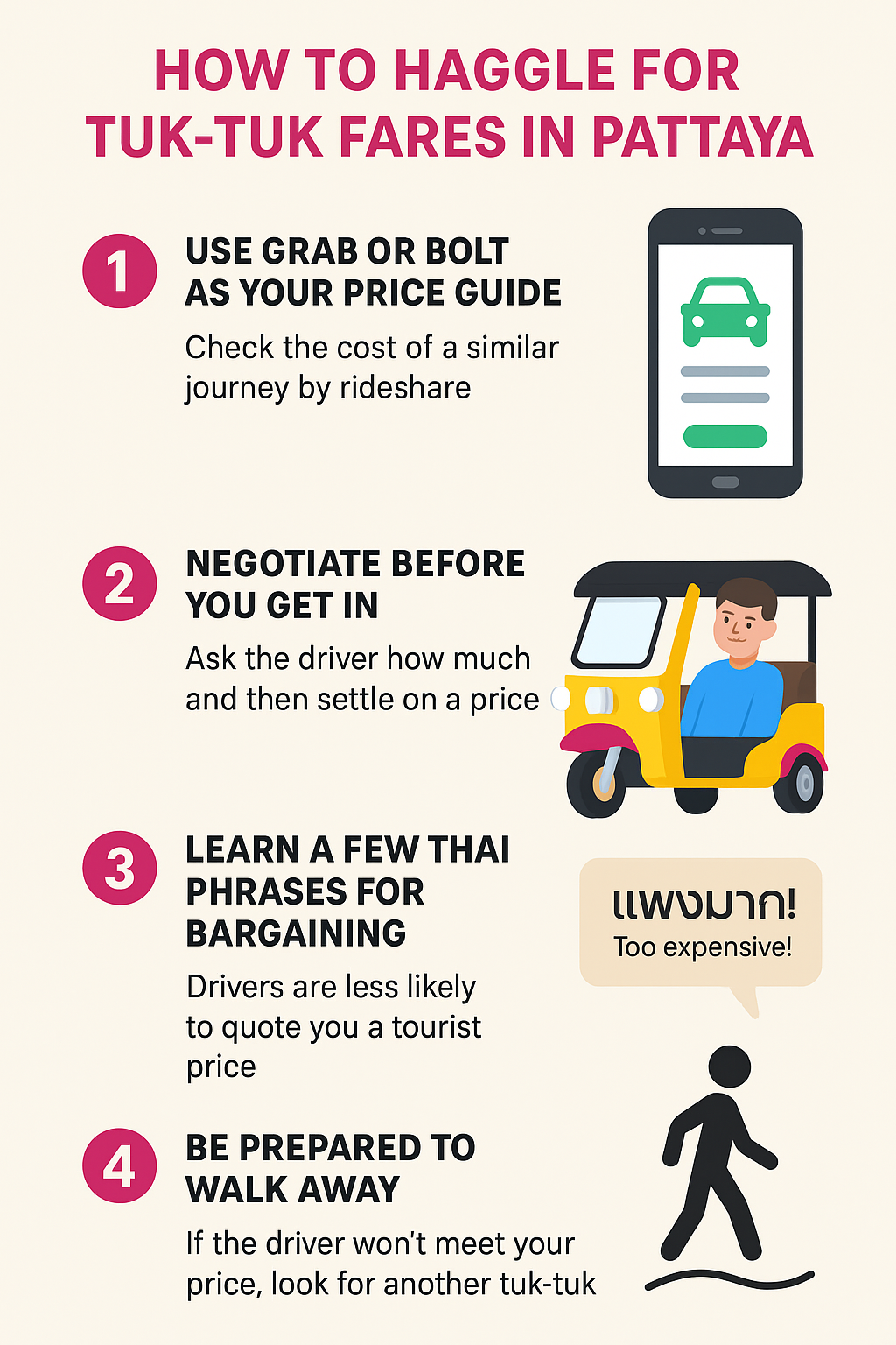 Tuk-tuk Negotiation Tips for Pattaya